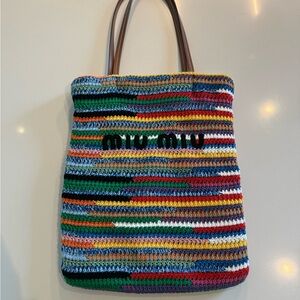 SOLD OUT, NEVER WORN Miu Miu Multicolor Crochet Tote